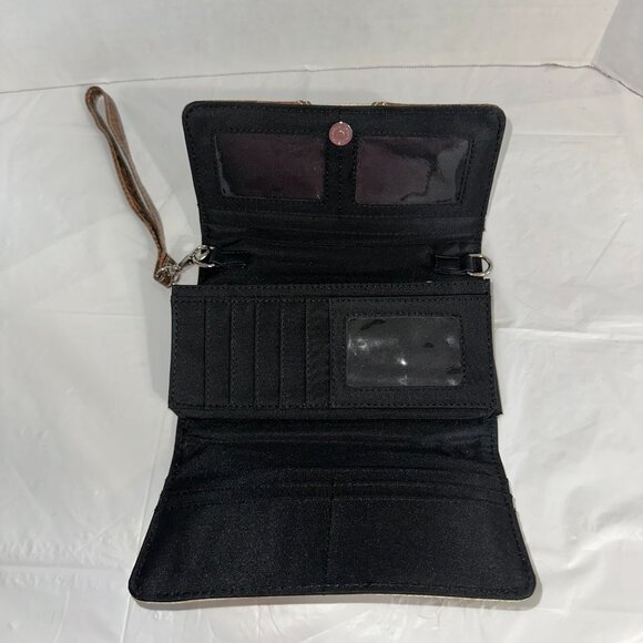 Western Cross Wallet Wristlet With Embellishments & Wrist Strap - Picture 4 of 5